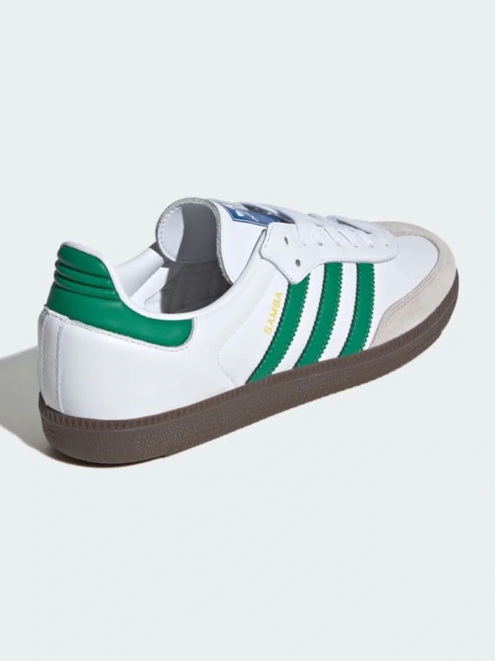 Adidas Samba Sneakers in White with Green Stripes New with tags - Picture 3 of 11